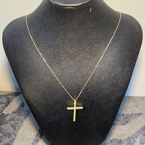 14k FMA Citrine Cross necklace